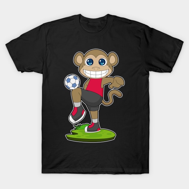 Monkey Soccer player Soccer T-Shirt by Markus Schnabel